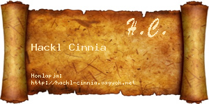 Hackl Cinnia névjegykártya